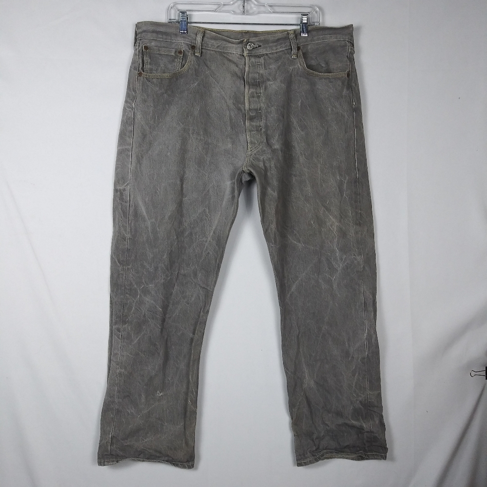 Vintage Levi's 501 XX Men's Jeans Button Fly Relaxed Gray Acid Wash 42 x 32 Y2K